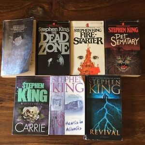 7 Stephen King Vintage paperbacks Shining Dead Zone Fire Starter Pet Sematary